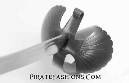 Double Shell Guard Cutlass - Antiqued Brown
