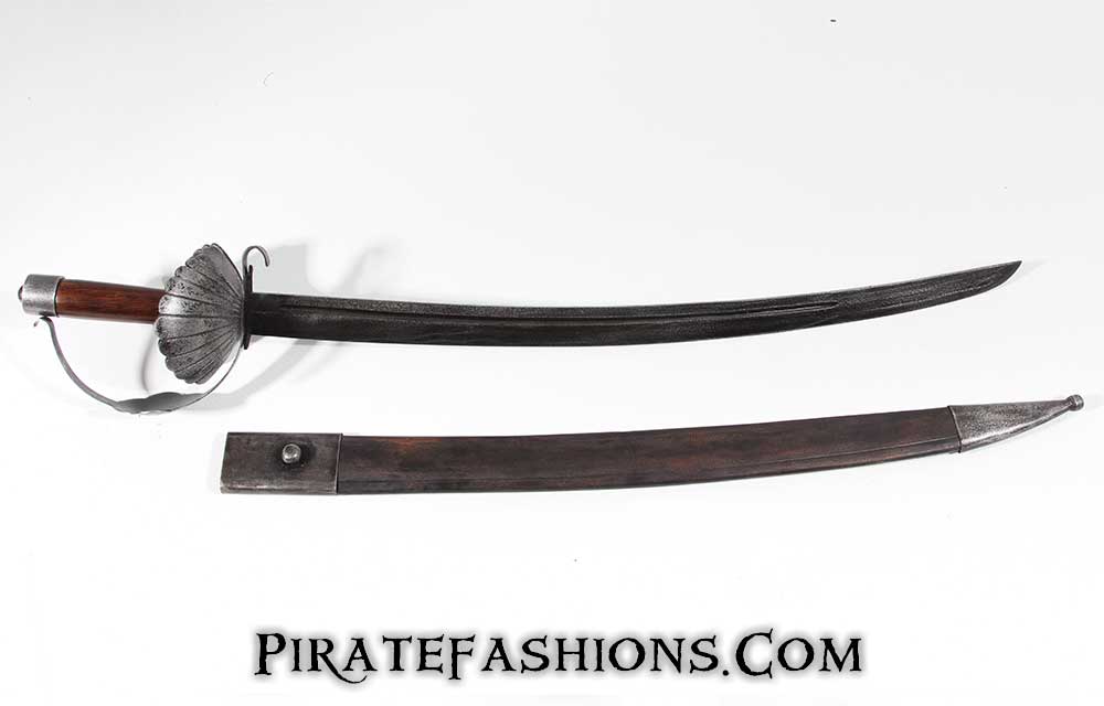 Double Shell Guard Cutlass - Antiqued Brown