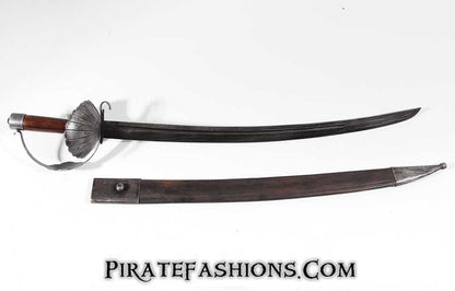 Double Shell Guard Cutlass - Antiqued Brown