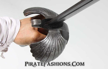 Double Shell Guard Cutlass - Antiqued Brown